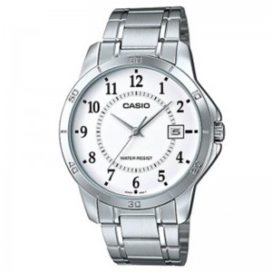 Casio MTP-V004D-7BUDF Silver White Numeric Steel